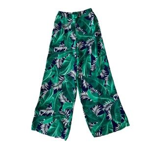 FashionNova Tropical Print Wide Leg Pants.